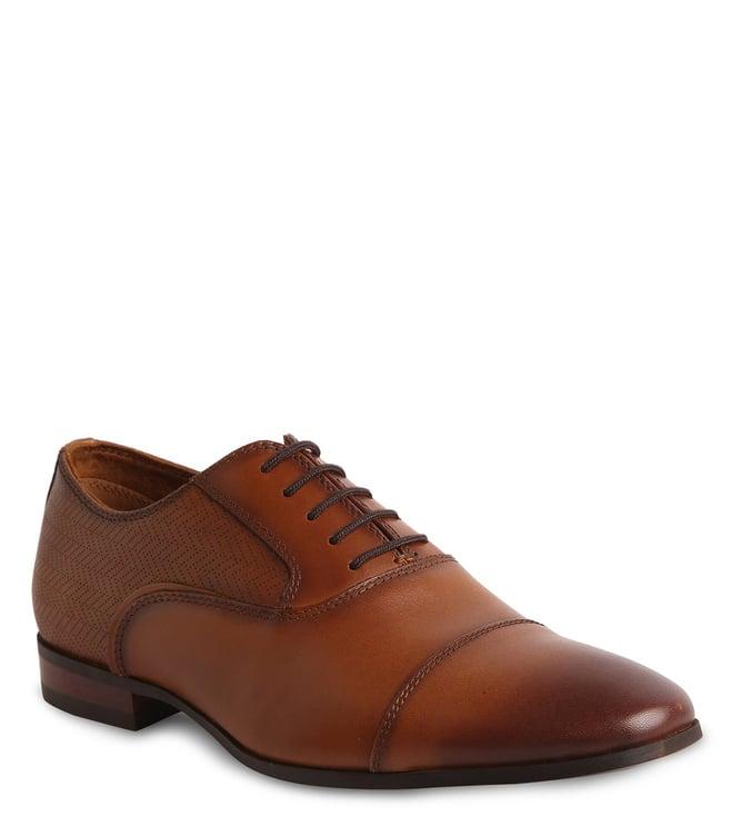 aldo men's albeck220 perforated tan oxford shoes