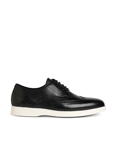 aldo men's black brogue shoes
