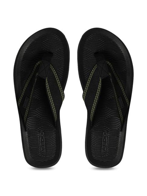 aldo men's black flip flops