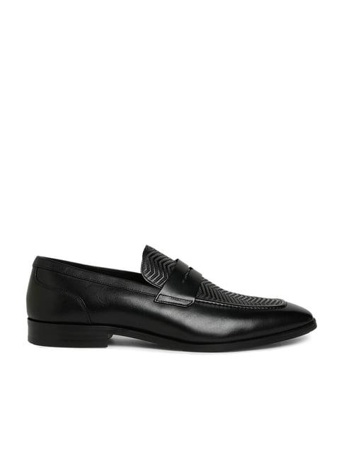aldo men's black formal loafers