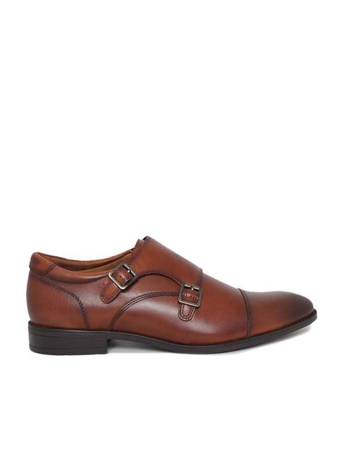 aldo men's cognac monk shoes