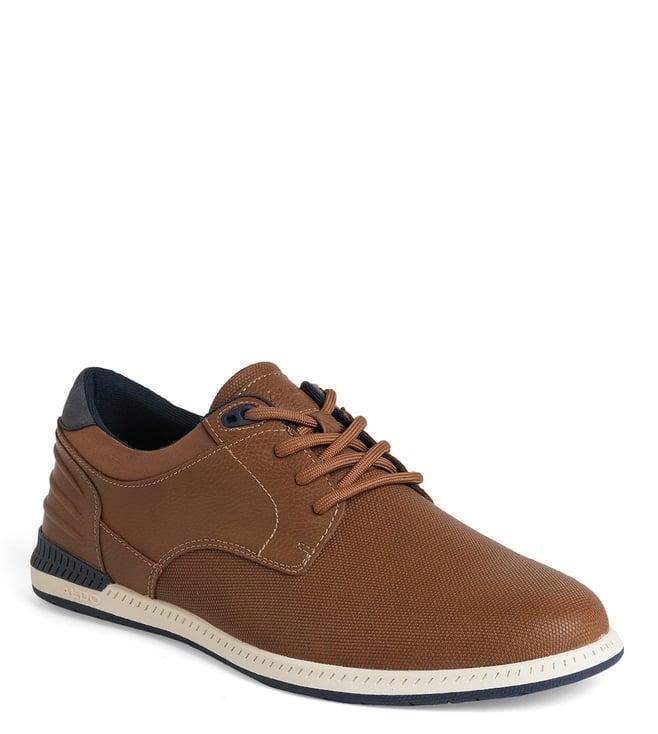 aldo men's dinbrenn220 brown lace-up derby shoes