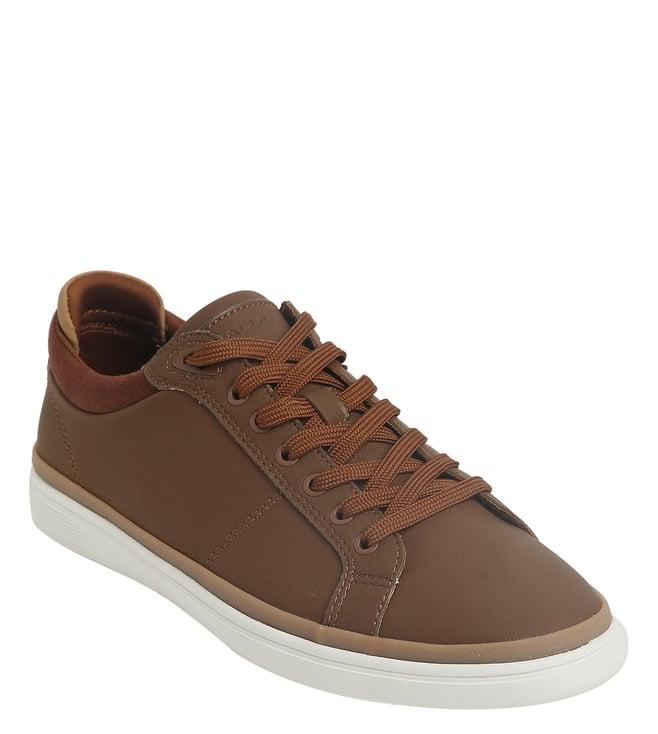 aldo men's finespec220 cognac sneakers