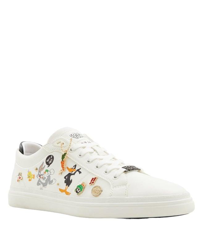 aldo men's ltlowtopspec white printed sneakers