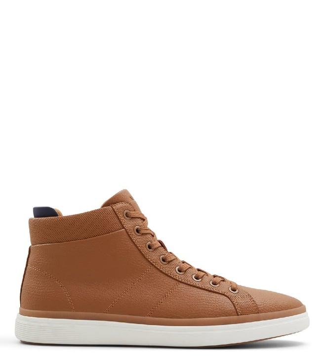 aldo men's montague230 brown high top sneakers