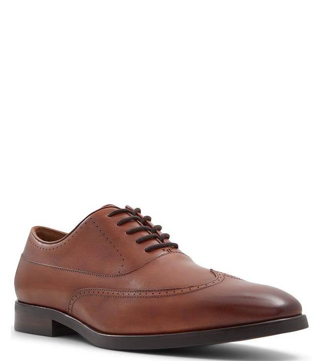 aldo men's oleander220 cognac brogue shoes