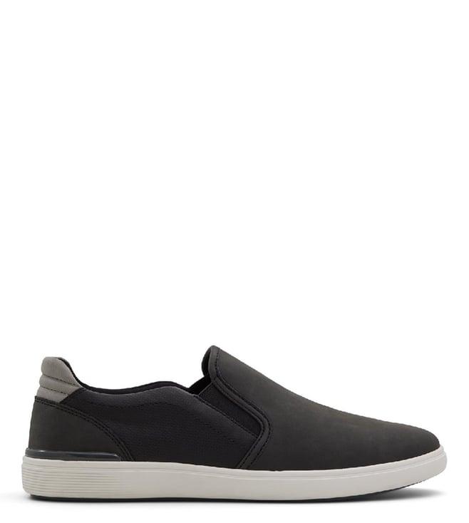 aldo men's saredon001 black slip on sneakers