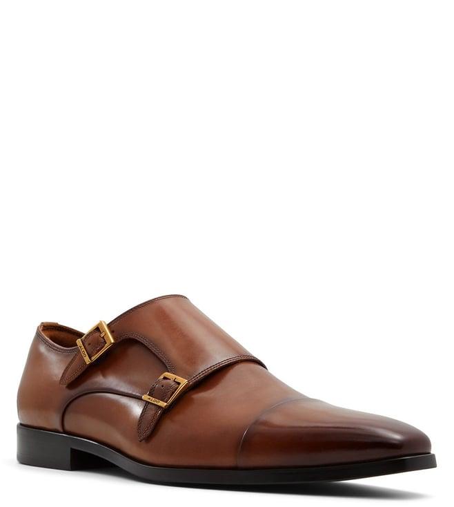 aldo men's windward220 cognac monk strap shoes