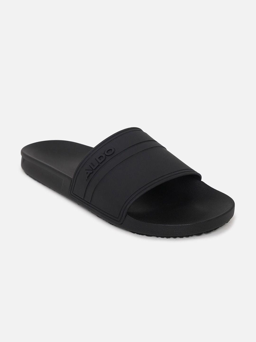 aldo men black comfort sandals