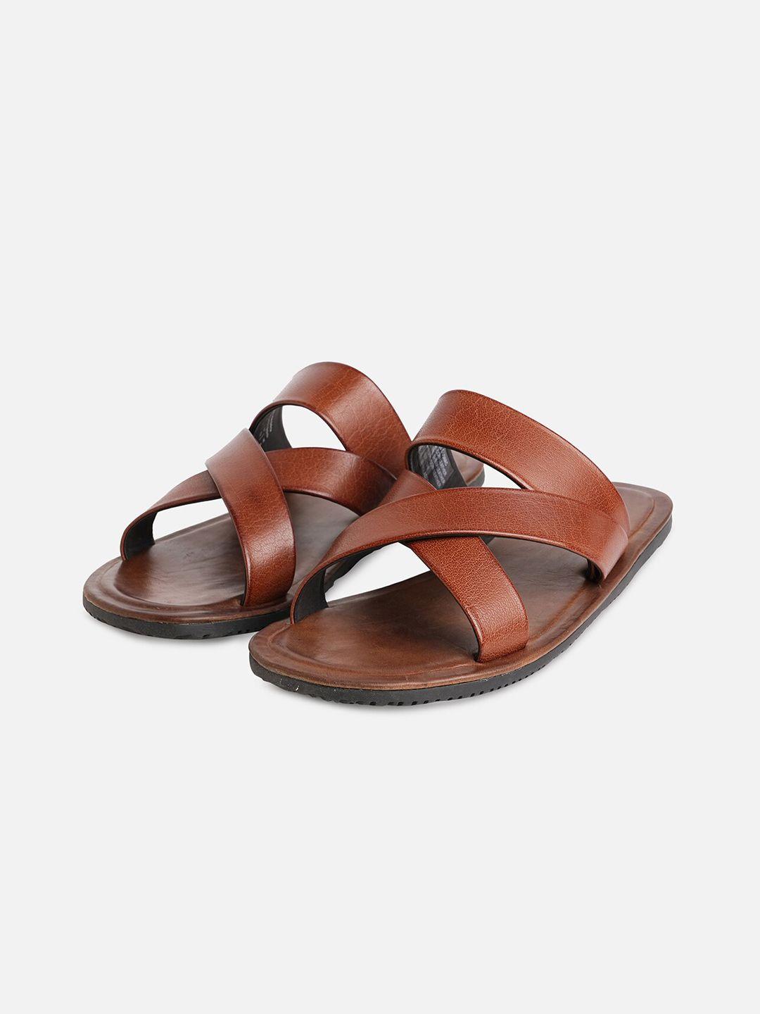 aldo men leather slip-on comfort sandals