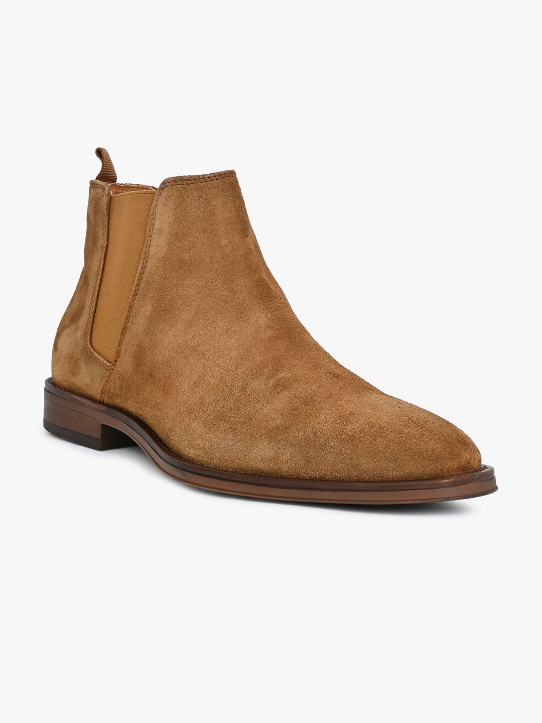 aldo men mid top leather chelsea boots