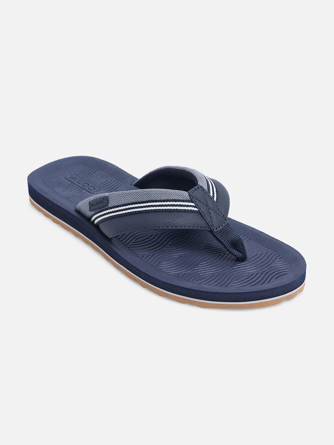 aldo men navy blue thong flip-flops