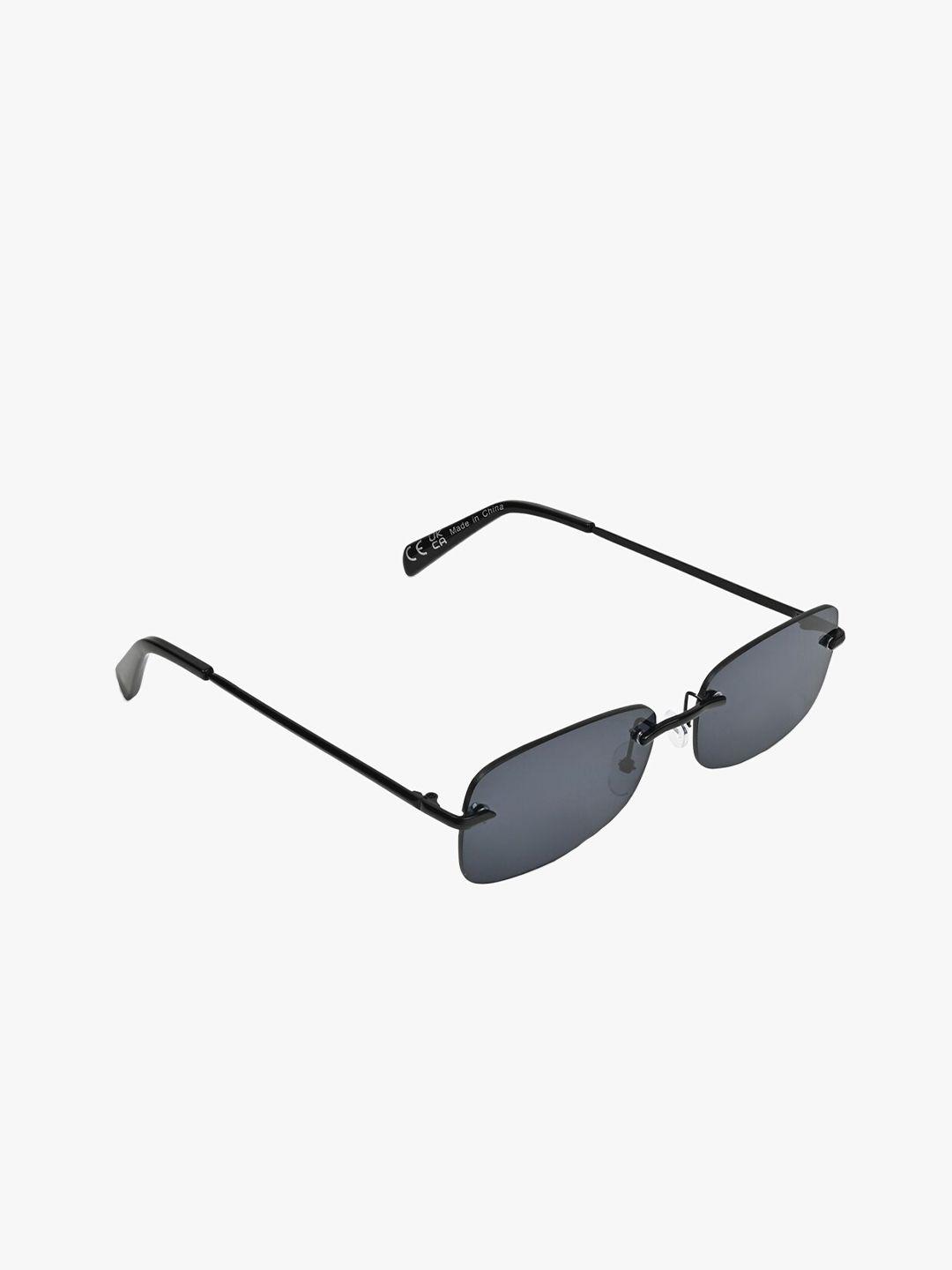 aldo men rimless rectangle sunglasses