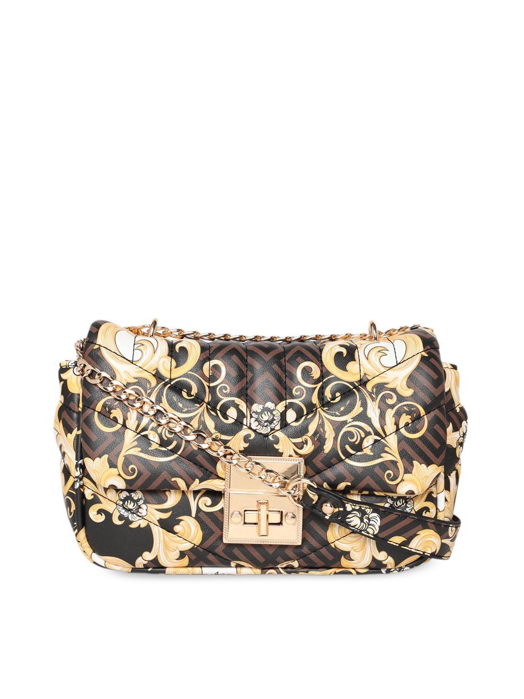 aldo multicoloured floral printed structured sling bag