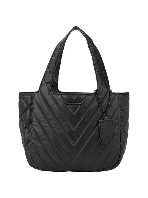 aldo muse black quilted medium handbag