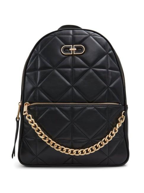 aldo nanaback black synthetic quilted backpack