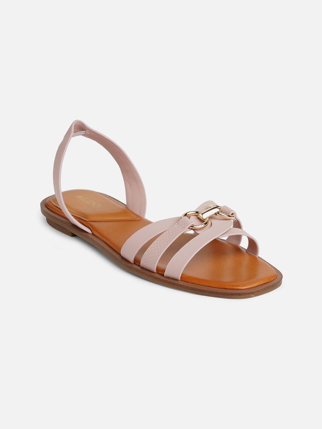 aldo open toe flats with backstrap