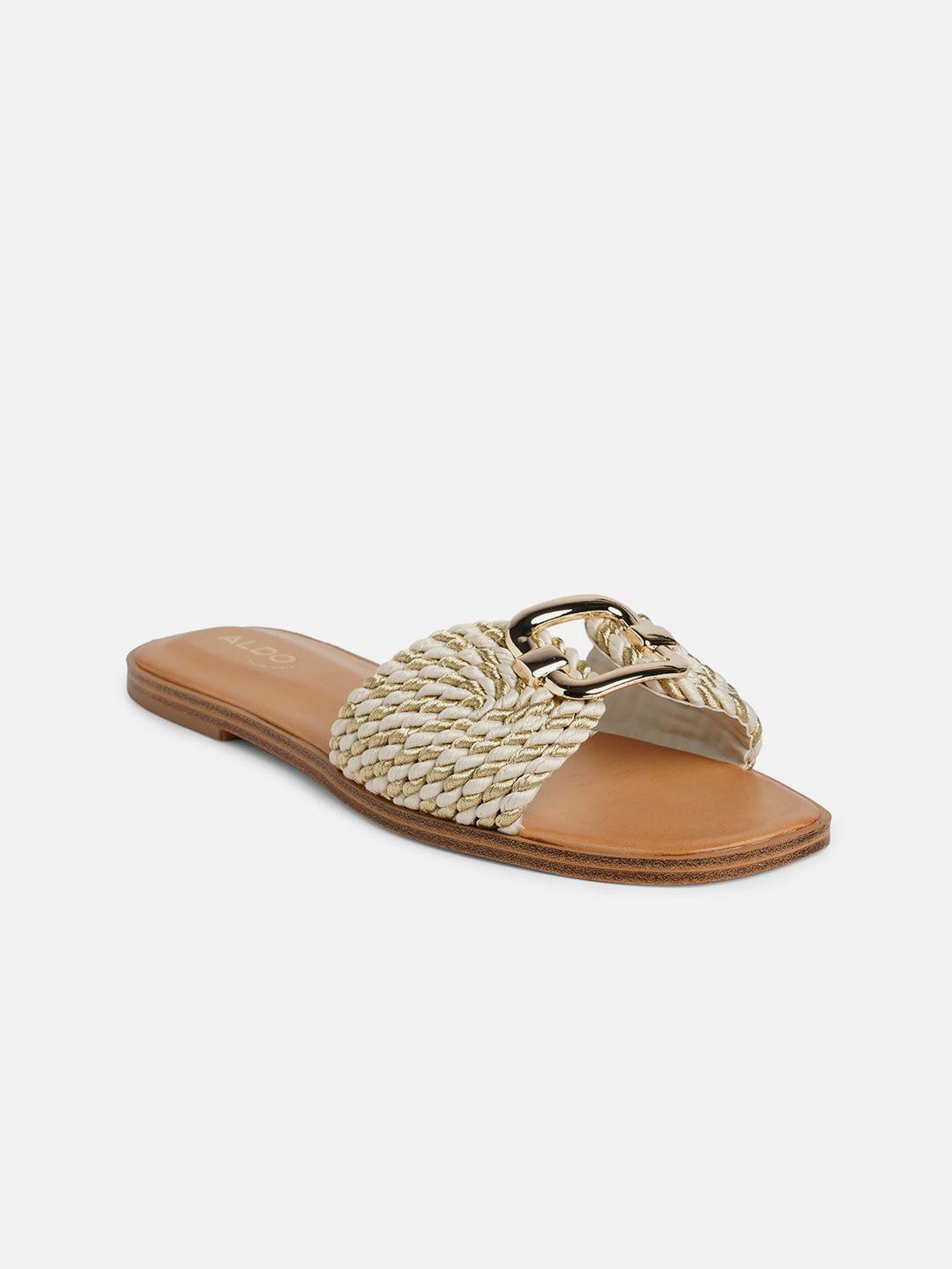 aldo open toe flats