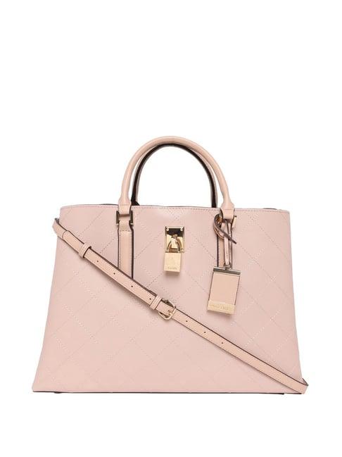 aldo pink textured medium handbag