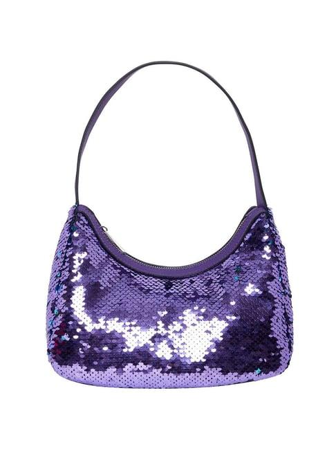 aldo purple embellished medium hobo shoulder bag