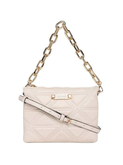 aldo rhilikinn270 white quilted small sling handbag