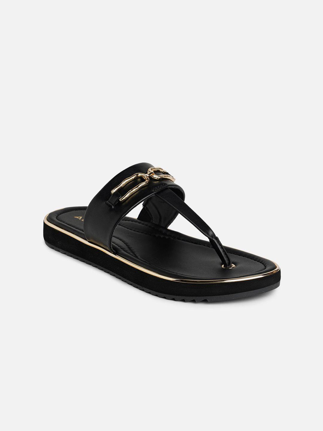 aldo round toe t-strap flats