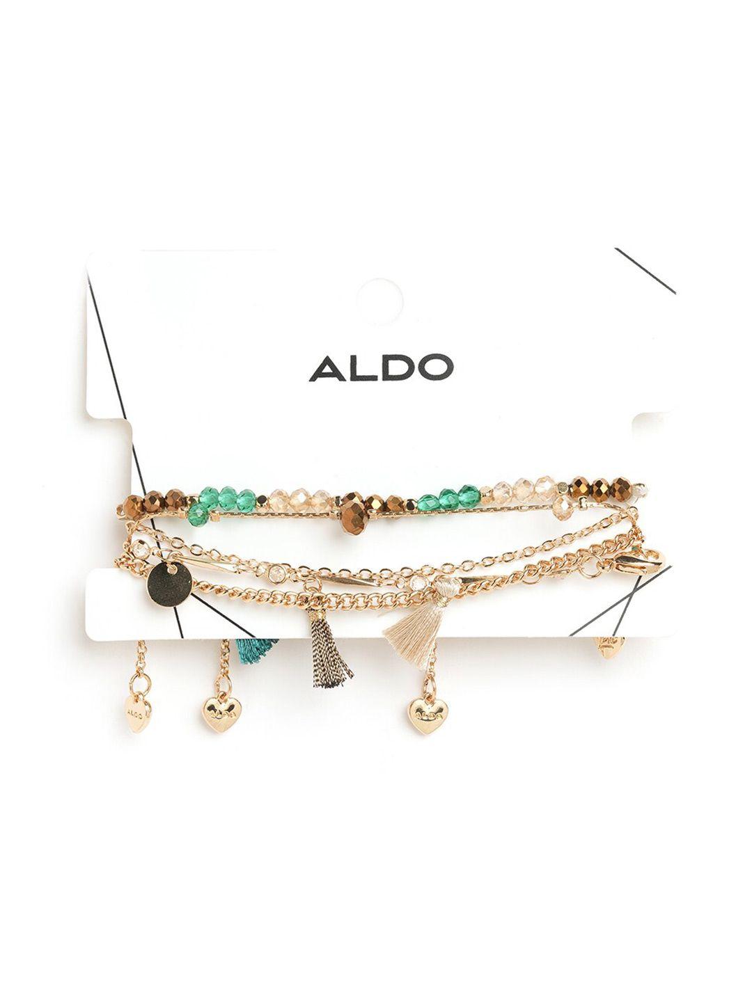 aldo set of 3 beaded link bracelets