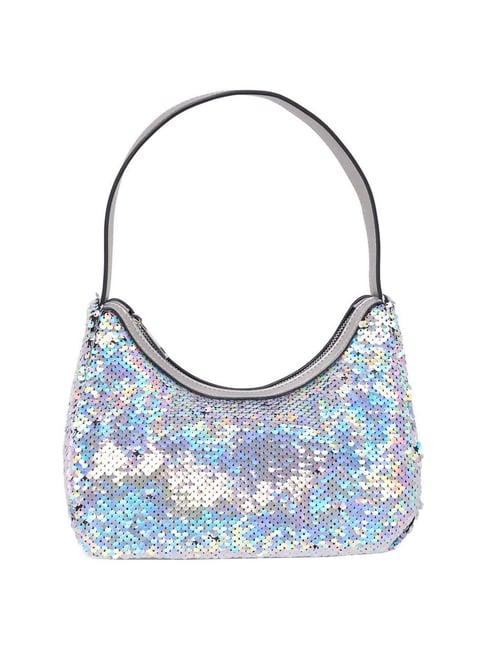 aldo silver embellished medium hobo shoulder bag