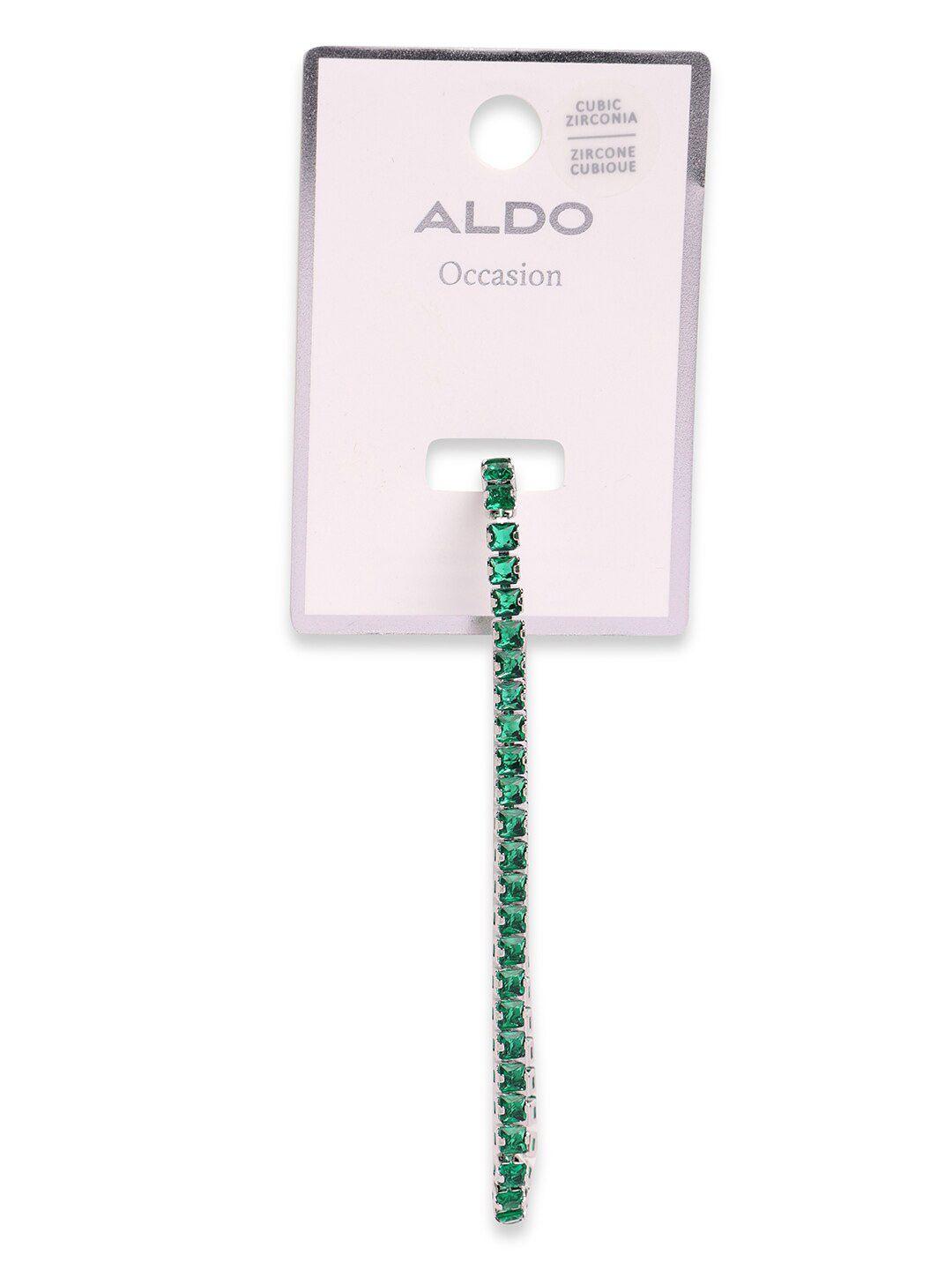 aldo silver-plated stone-studded wraparound bracelet