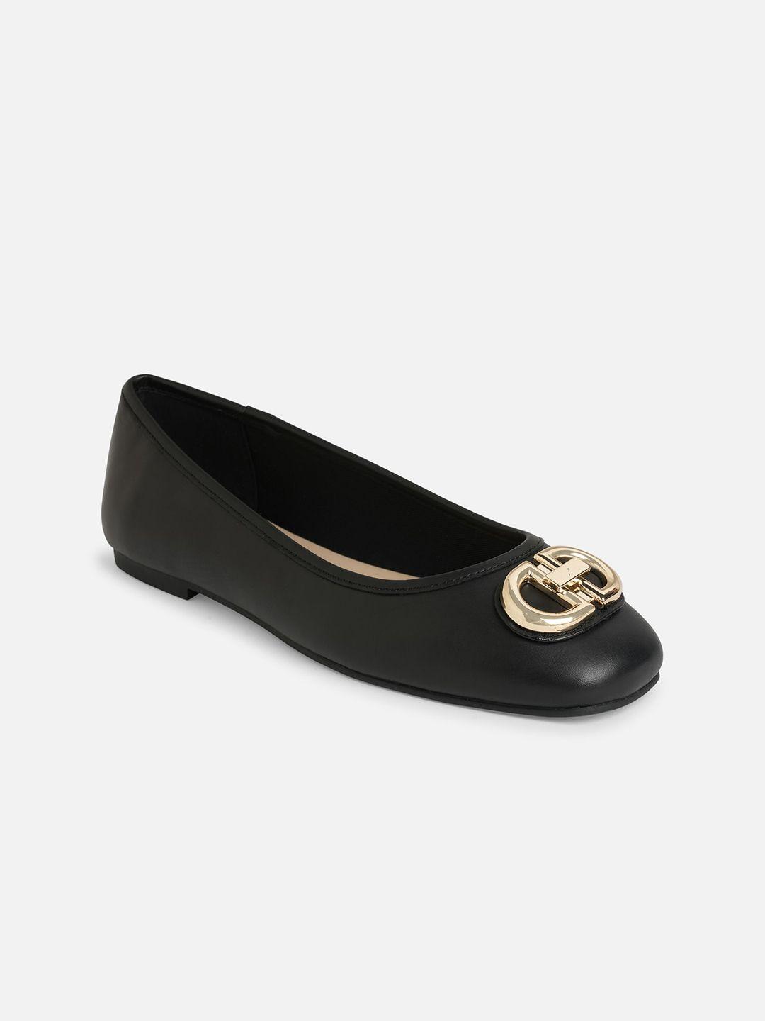 aldo square toe embellished leather work ballerinas