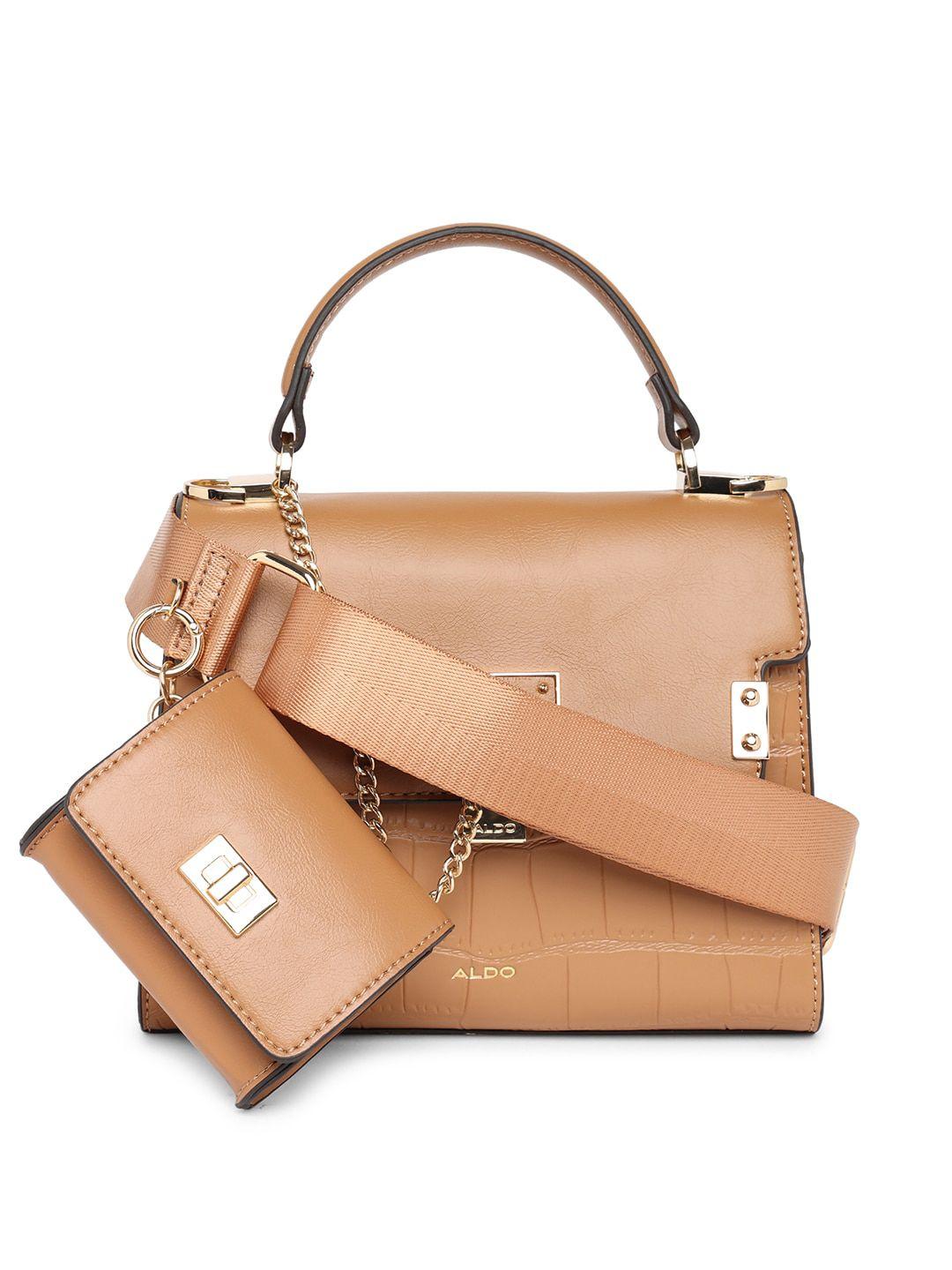 aldo structured satchel with a pouch