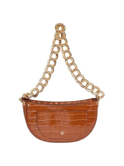 aldo tan textured medium shoulder bag