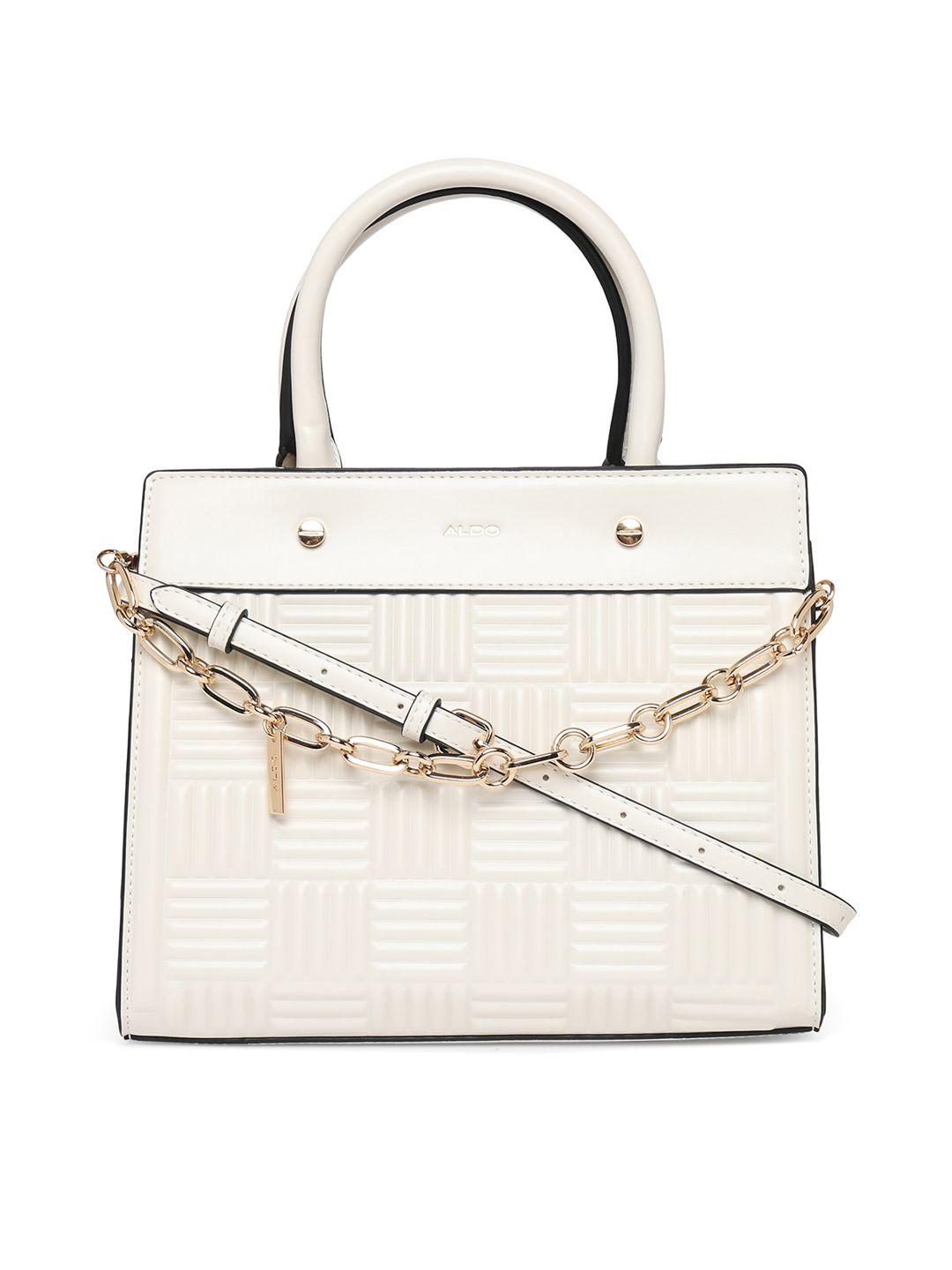 aldo textured quilted structured handheld bag