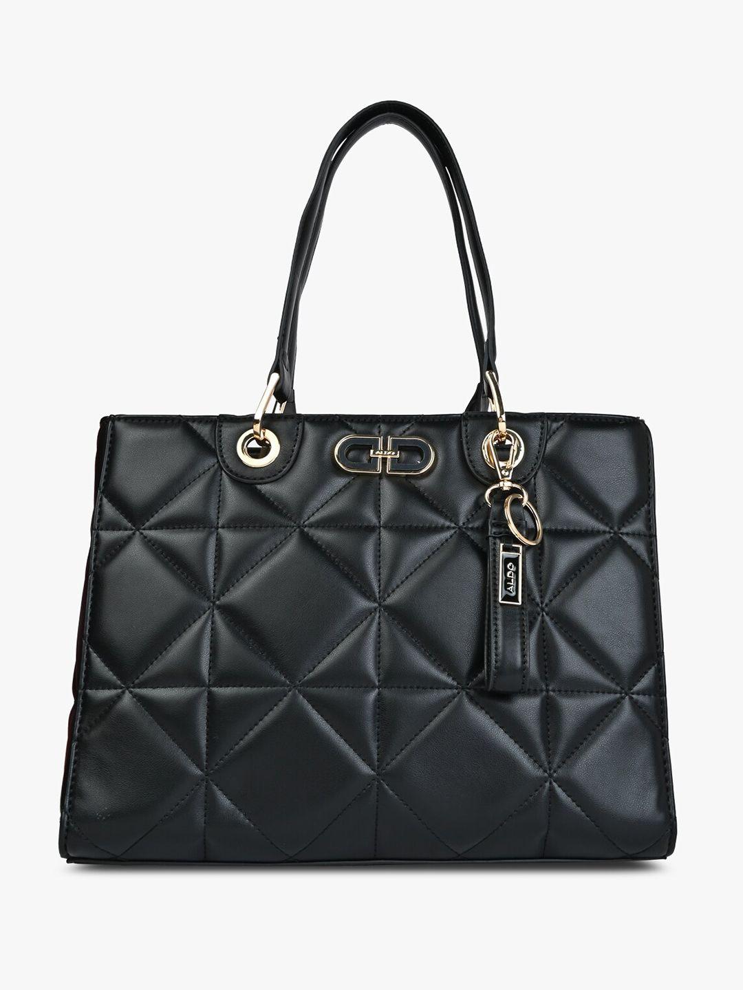 aldo textured structured handheld bag with quilted