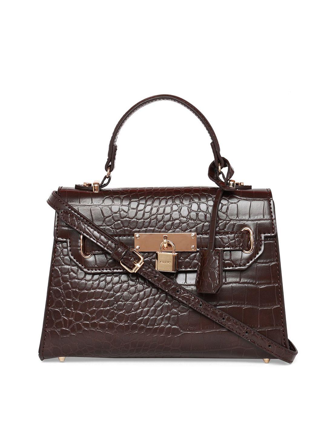 aldo textured structured satchel bag