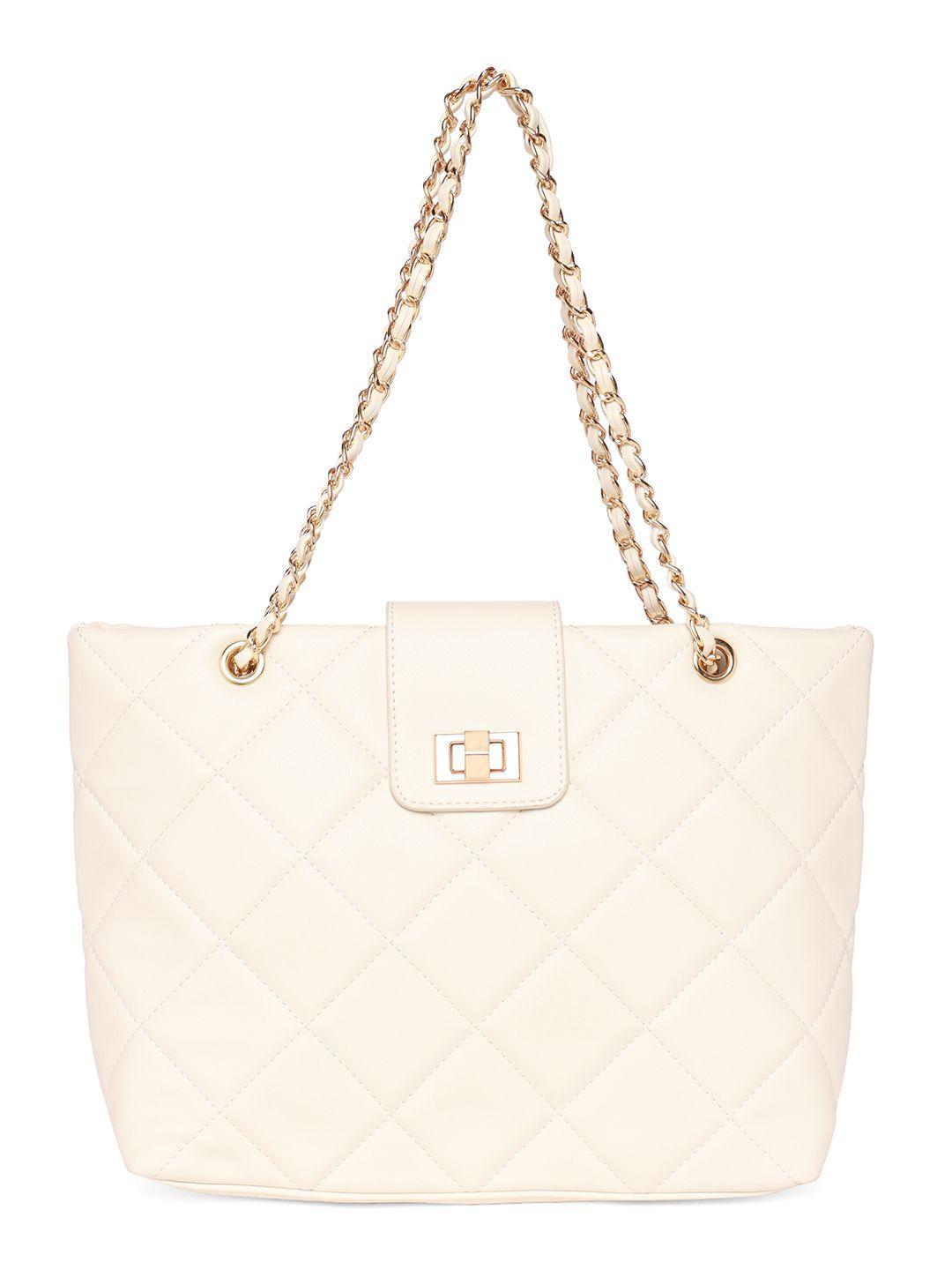 aldo textured structured shoulder bag with quilted detail