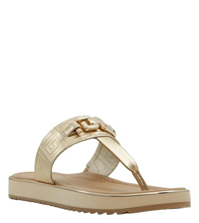 aldo women's adirahar gold t-strap sandals