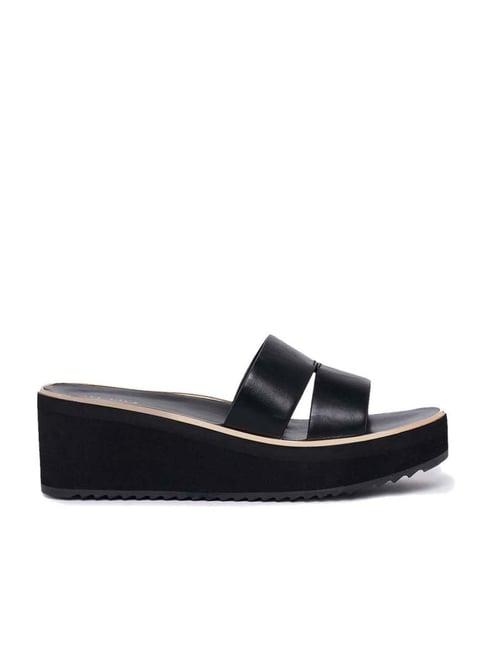 aldo women's black casual wedges