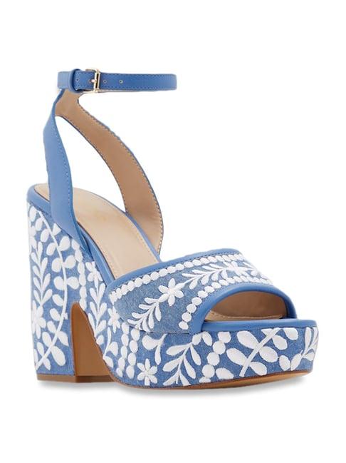 aldo women's blue ankle strap sandals