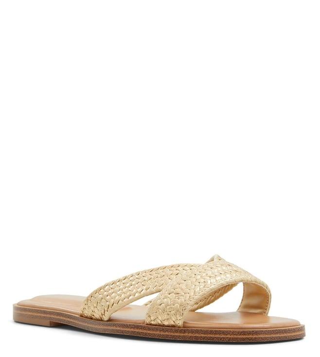 aldo women's caria gold slide sandals