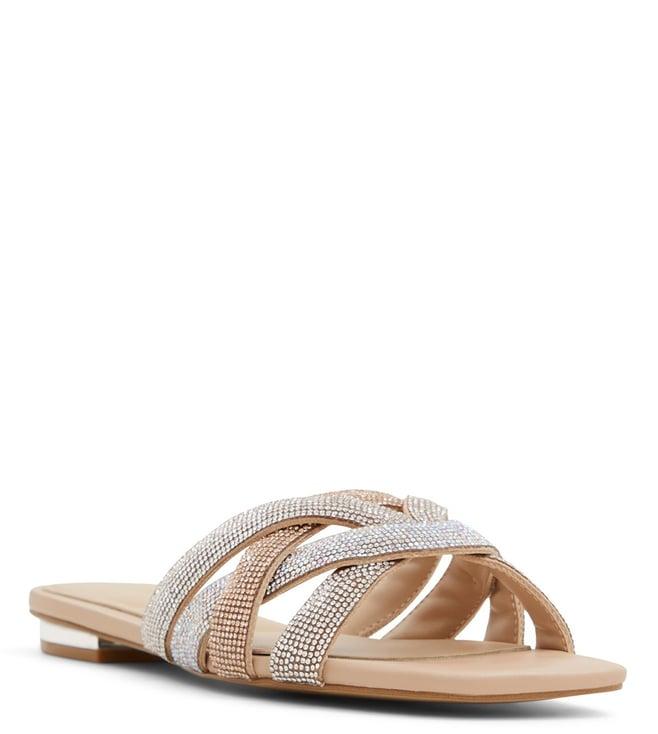 aldo women's corally beige slide sandals