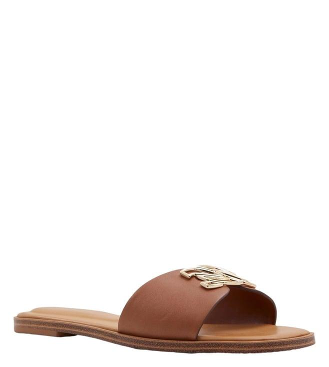 aldo women's damiana cognac slide sandals