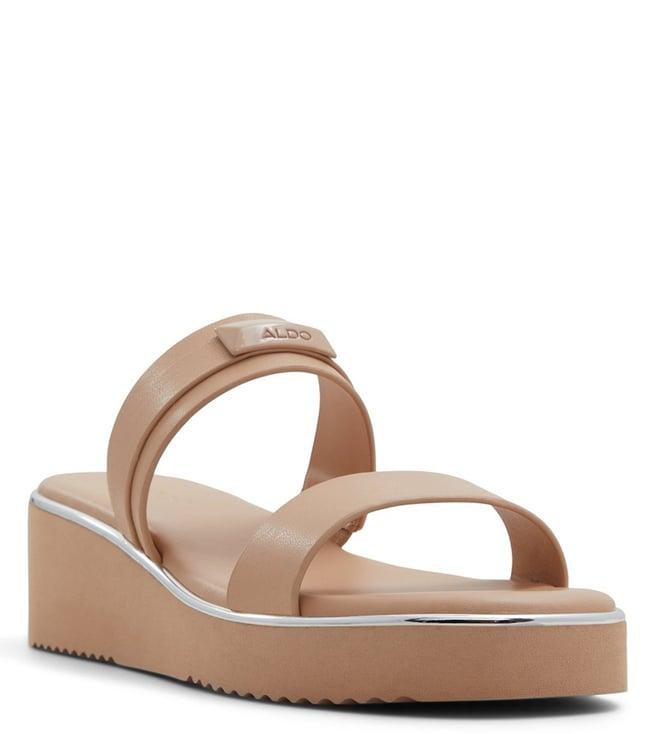 aldo women's fourth beige slide wedges