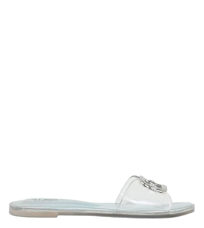 aldo women's jellyicious103 clear slide sandals