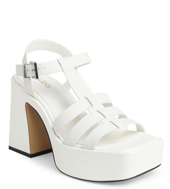 aldo women's jeni100 white ankle strap sandals