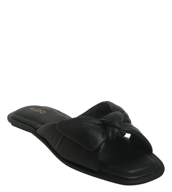 aldo women's peony001 black slide sandals