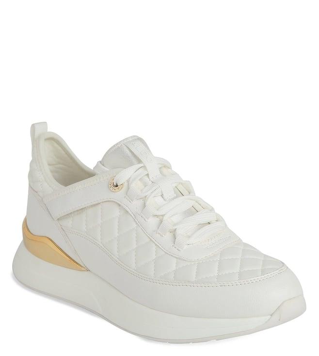 aldo women's quiltyn110 quilted white sneakers