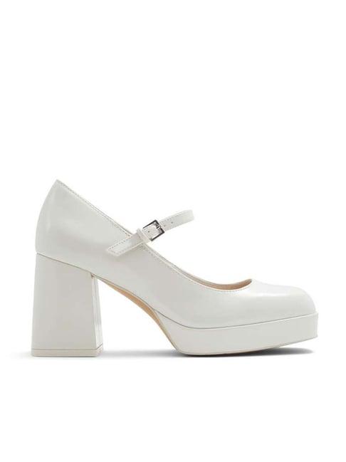 aldo women's trowe white mary jane shoes
