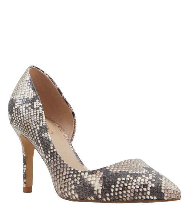 aldo women's vralg beige overflow pumps (animal attack)