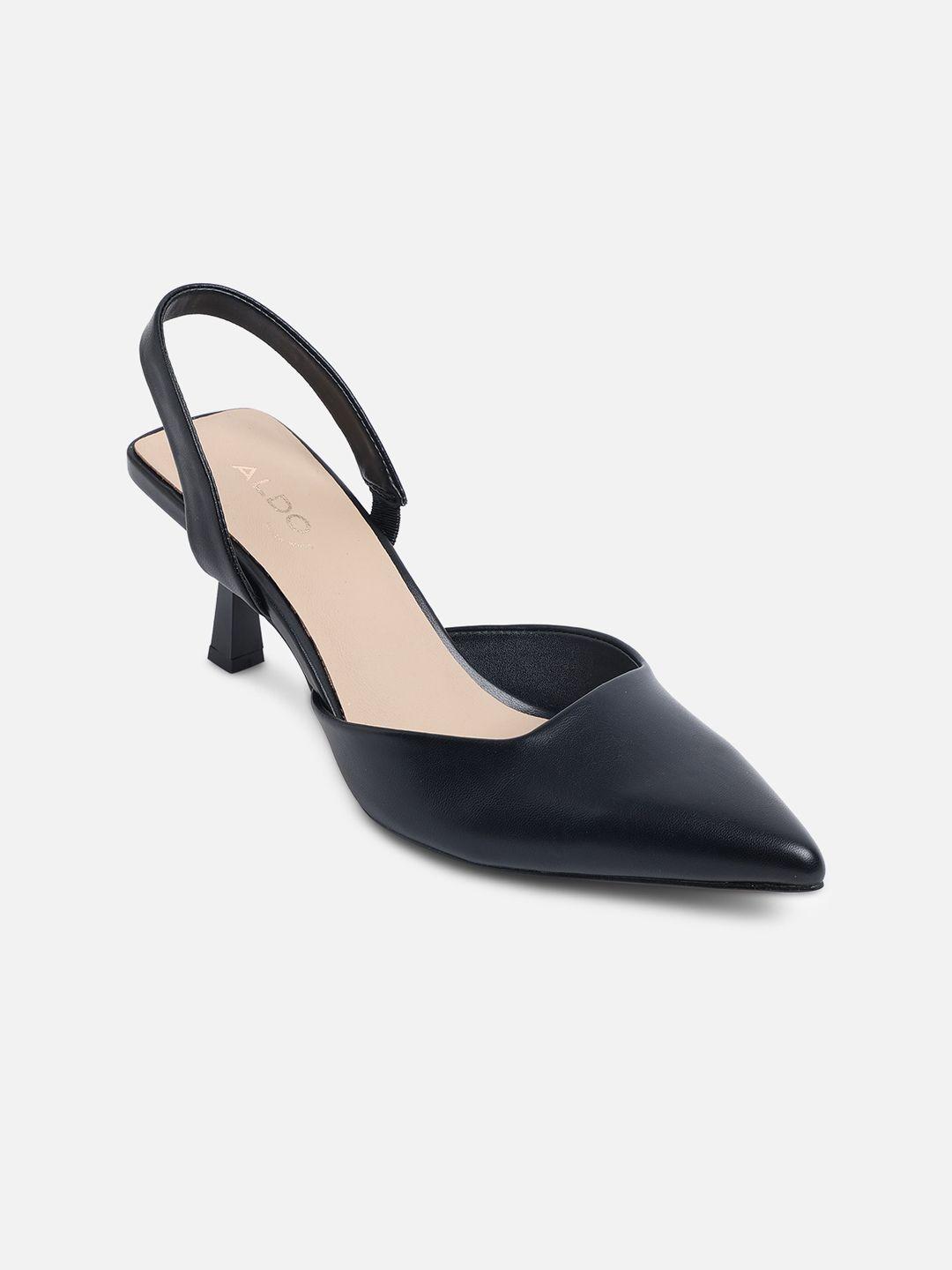 aldo women  black kitten pumps heels